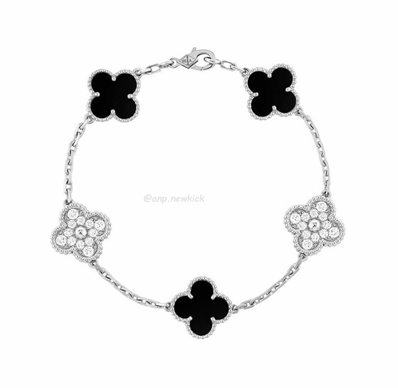 Van Cleef Arpels Vintage Alhambra Four Leaf Clover Gold Bracelet (10) - newkick.cc